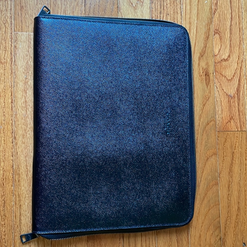 Coach black notebook portfolio